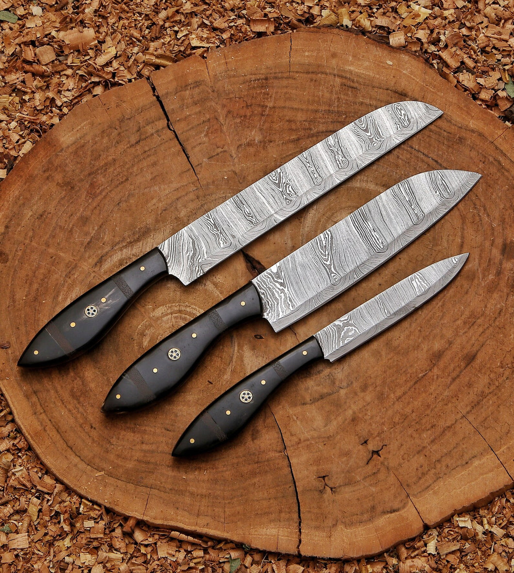 Kitchen knife set | Custom Forged chef Knives Set| cutlery set | Chef gift | Anniversary gift - Arham Cutlery