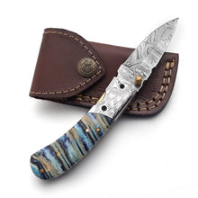 Load image into Gallery viewer, Handmade Damascus Steel Folding Blade Knife (Damascus Steel Blade) - Arham Cutlery
