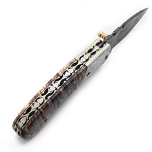 Cargar imagen en el visor de la galería, Handmade Damascus Steel Folding Blade Knife - Arham Cutlery
