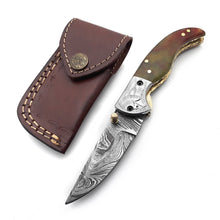 Load image into Gallery viewer, Handmade Damascus Steel Folding Blade Knife (Damascus Steel Blade) - Arham Cutlery
