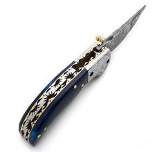 Lade das Bild in den Galerie-Viewer, Handmade Damascus Steel Folding Blade Knife (Damascus Steel Blade) - Arham Cutlery
