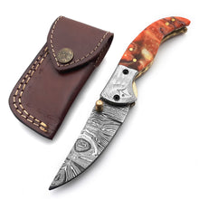 Lade das Bild in den Galerie-Viewer, Handmade Damascus Steel Folding Blade Knife (Damascus Steel Blade) - Arham Cutlery
