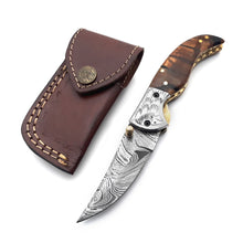 Lade das Bild in den Galerie-Viewer, Handmade Damascus Steel Folding Blade Knife (Damascus Steel Blade) - Arham Cutlery
