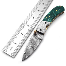 Lade das Bild in den Galerie-Viewer, Handmade Damascus Steel Folding Blade Knife - Arham Cutlery
