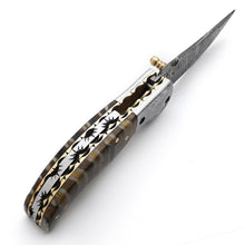 Lade das Bild in den Galerie-Viewer, Handmade Damascus Steel Folding Blade Knife (Damascus Steel Blade) - Arham Cutlery
