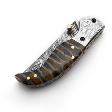 Load image into Gallery viewer, Handmade Damascus Steel Folding Blade Knife (Damascus Steel Blade) - Arham Cutlery
