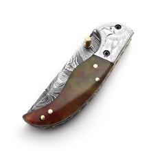 Lade das Bild in den Galerie-Viewer, Handmade Damascus Steel Folding Blade Knife (Damascus Steel Blade) - Arham Cutlery
