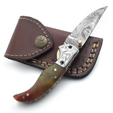 Cargar imagen en el visor de la galería, Handmade Damascus Steel Folding Blade Knife (Damascus Steel Blade) - Arham Cutlery
