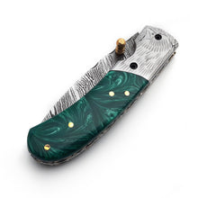 Lade das Bild in den Galerie-Viewer, Handmade Damascus Steel Folding Blade Knife - Arham Cutlery
