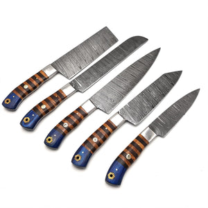 Kitchen Knives Set Damascus Steel Chef Set Knife Set for Professional and Home Cooks Perfect Gift for Cooks, Christmas, Birthday, and Wedding - Arham Cutlery