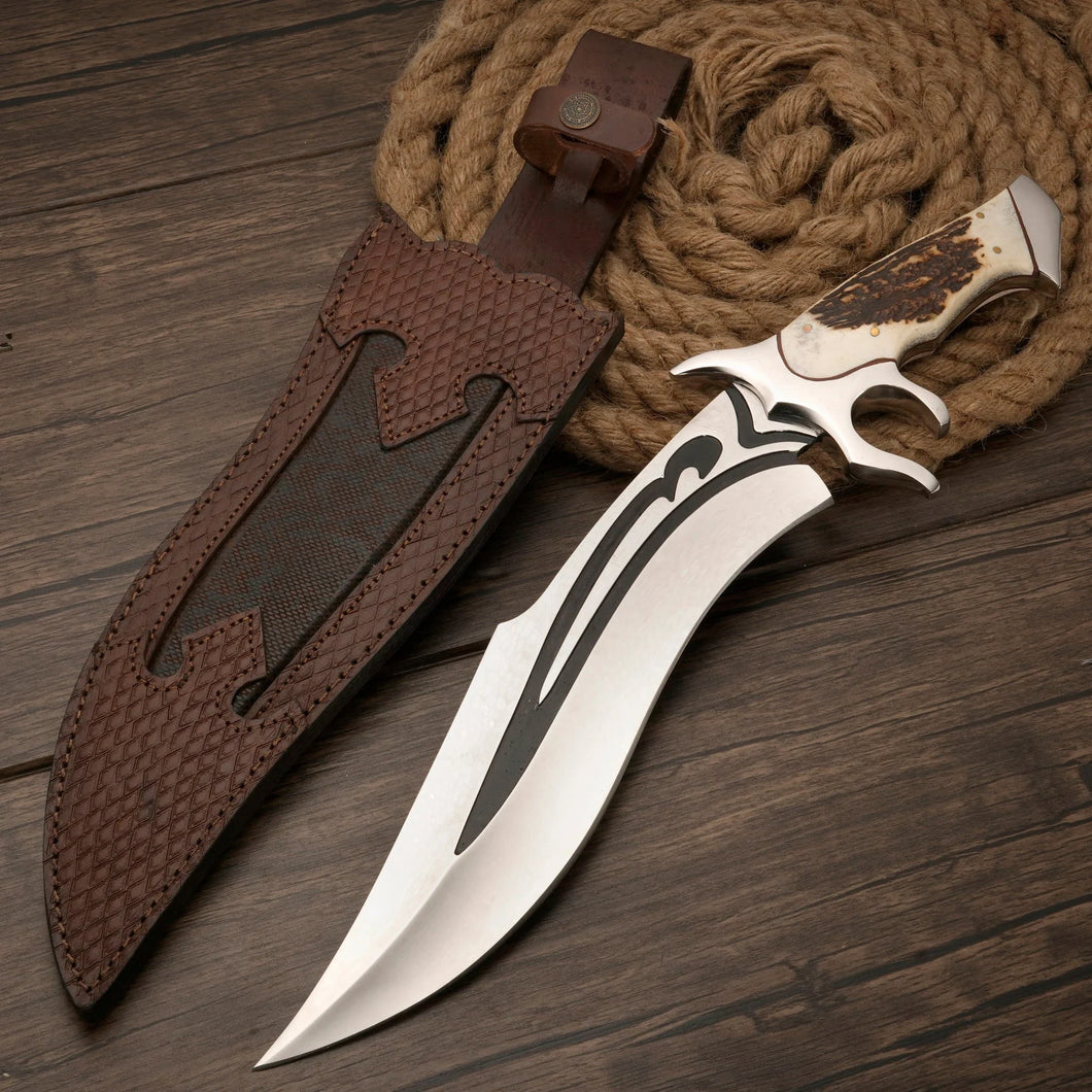 Custom Bowie Knife | Crocodile Dundee Knife | Full Tang Bowie Knife | Personalized Knife | Gift for parents