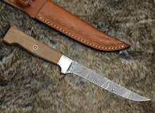 Load image into Gallery viewer, Custom Handmade Damascus Steel Fillet Knife with Rosewood Handle - 11&quot; Overall Length by Arham Cutlery - Arham Cutlery
