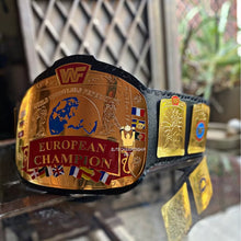 Load image into Gallery viewer, New Men&#39;s European Champion World Heavyweight Black Handmade Hand tooled Leather Heavyweight Championship Replica Belt | Arham Cutlery
