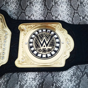 World Heavyweight 2023 Championship Universal Adult Wrestling Belt Replica With 2 MM & 4 MM Brass Main Side Plates Leather Fighting | Arham Cutlery