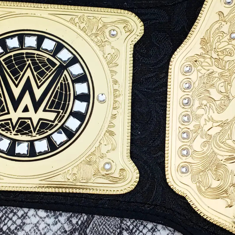 World Heavyweight 2023 Championship Universal Adult Wrestling Belt Replica With 2 MM & 4 MM Brass Main Side Plates Leather Fighting | Arham Cutlery