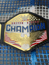 Load image into Gallery viewer, United States Champion Heavyweight Big Gold World Wrestling Universal Adult Belt Replica With 2 MM &amp; 4 MM Brass Main Side Plates Leather | Arham Cutlery
