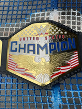 Load image into Gallery viewer, United States Champion Heavyweight Big Gold World Wrestling Universal Adult Belt Replica With 2 MM &amp; 4 MM Brass Main Side Plates Leather | Arham Cutlery
