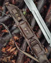 Cargar imagen en el visor de la galería, New Custom HANDMADE Spring Steel 5160 Hunting Forest Full Tang MACHETE KNIFE
