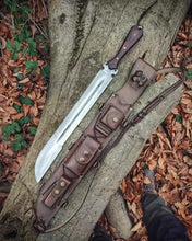 Cargar imagen en el visor de la galería, New Custom HANDMADE Spring Steel 5160 Hunting Forest Full Tang MACHETE KNIFE
