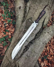 Cargar imagen en el visor de la galería, New Custom HANDMADE Spring Steel 5160 Hunting Forest Full Tang MACHETE KNIFE
