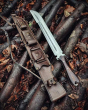 Cargar imagen en el visor de la galería, New Custom HANDMADE Spring Steel 5160 Hunting Forest Full Tang MACHETE KNIFE
