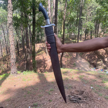 Gurkha 22 Inch Handmade Seax Knife | Farmers Using Hand Forged Carbon steel Knife