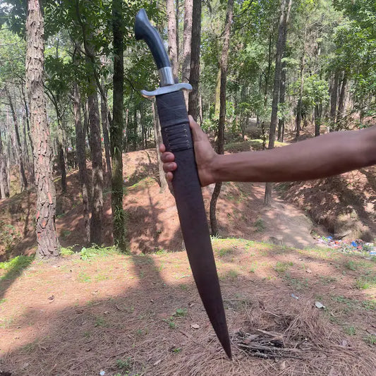 Gurkha 22 Inch Handmade Seax Knife | Farmers Using Hand Forged Carbon steel Knife - Arham Cutlery