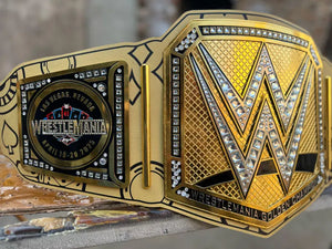 Wrestle Mania 41 Los Vegas Wrestling Championship Replica Title Belt 2mm Plates Adult Size
