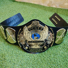 Cargar imagen en el visor de la galería, Winged Eagle Dual Championship Title Replica Belt, Brass plates Adult Size, 3d Casting plates 5mm
