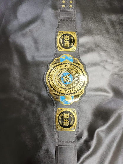 New Intercontinental Heavyweight Wrestling Champion Title Belt, Dominik Mysterio side plate 2mm Metal, Adult Size
