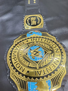 New Intercontinental Heavyweight Wrestling Champion Title Belt, Dominik Mysterio side plate 2mm Metal, Adult Size