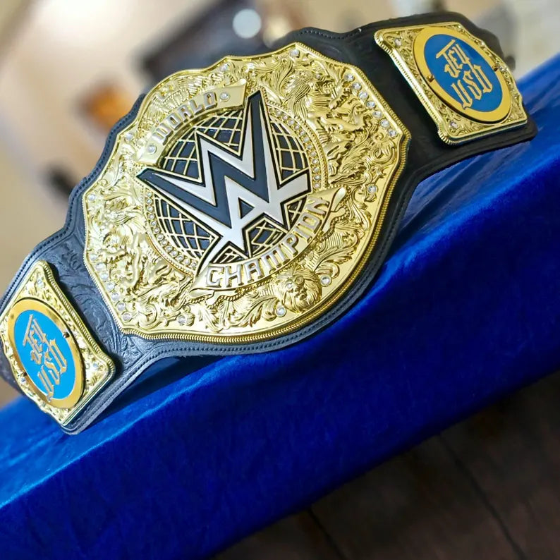 New World Heavyweight Championship Title Replica Belt, 6MM Casting, Adult size with Jey Uso Side Plates, New World Heavyweight Belt