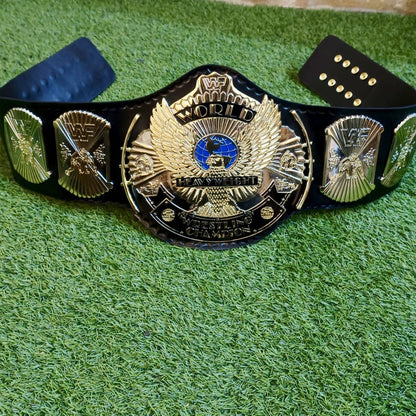 Winged Eagle Dual Championship Title Replica Belt, Brass plates Adult Size, 3d Casting plates 5mm