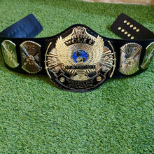 Cargar imagen en el visor de la galería, Winged Eagle Dual Championship Title Replica Belt, Brass plates Adult Size, 3d Casting plates 5mm
