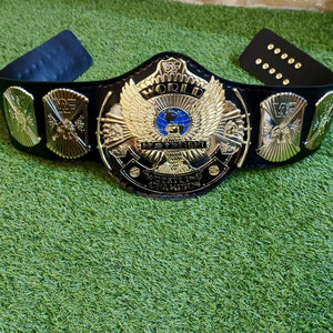 Winged Eagle Dual Championship Title Replica Belt, Brass plates Adult Size, 3d Casting plates 5mm