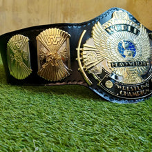 Cargar imagen en el visor de la galería, Winged Eagle Dual Championship Title Replica Belt, Brass plates Adult Size, 3d Casting plates 5mm
