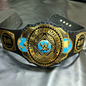 New Intercontinental Heavyweight Wrestling Champion Title Belt, Dominik Mysterio side plate 2mm Metal, Adult Size