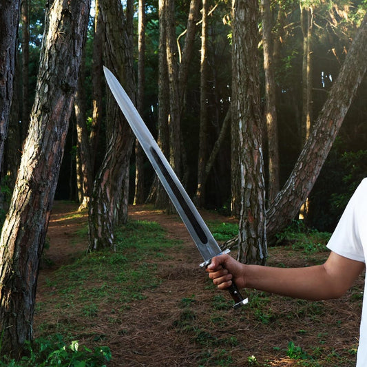 25-Inch Twin Swords – Hand-Forged with Ornate Hilts Forest Props – Artisan Decor, Gift for Collectors & History Lovers