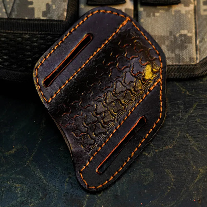 Handmade Damascus Pocket Knife with Wenge & Camel Bone Arham Cutlery