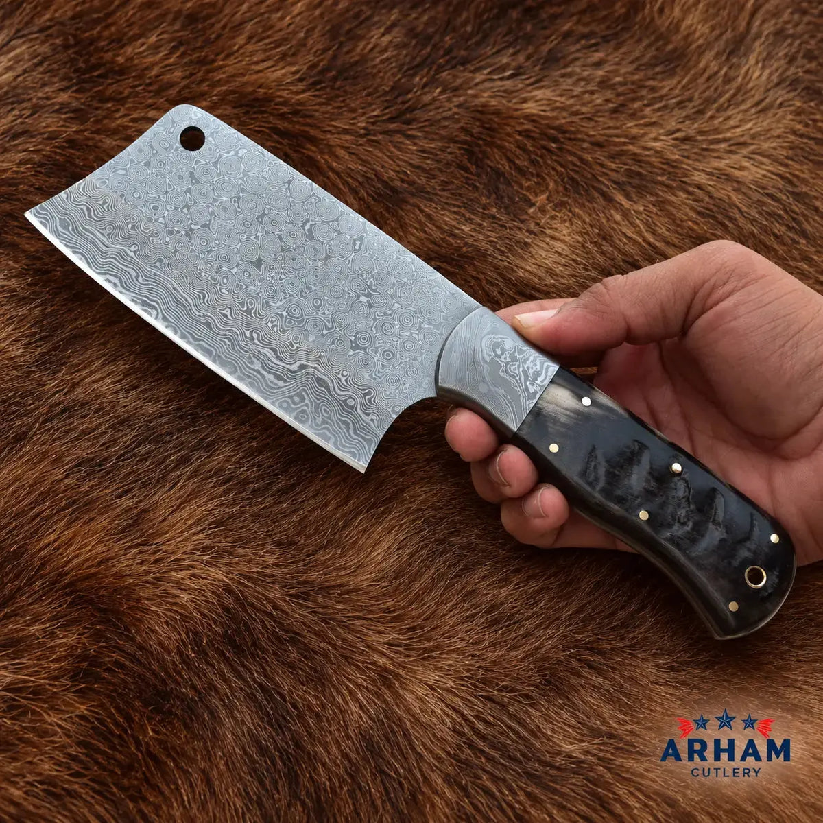 Ranchcrest Handmade Cleaver Knife – 9.5 Inch Arham Cutlery