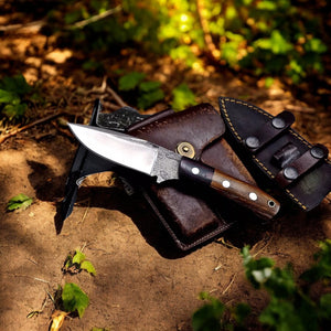 Handmade D2 Steel Fixed Blade Knife With Leather Sheath