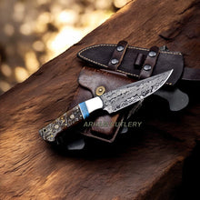 Lade das Bild in den Galerie-Viewer, Handmade Ram Horn Hunting Bush Craft Knife
