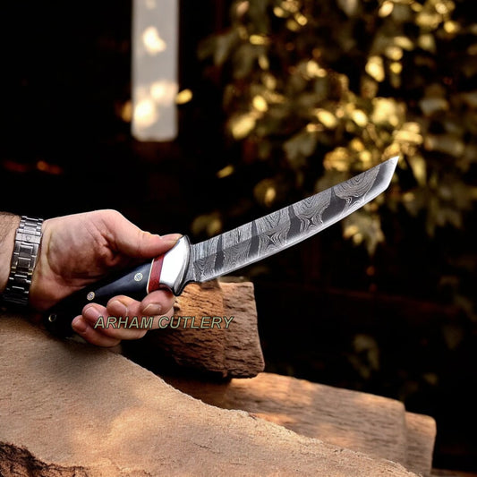 Handmade Damascus Custom TURQUOISE Hunting TANTO Sport Knife