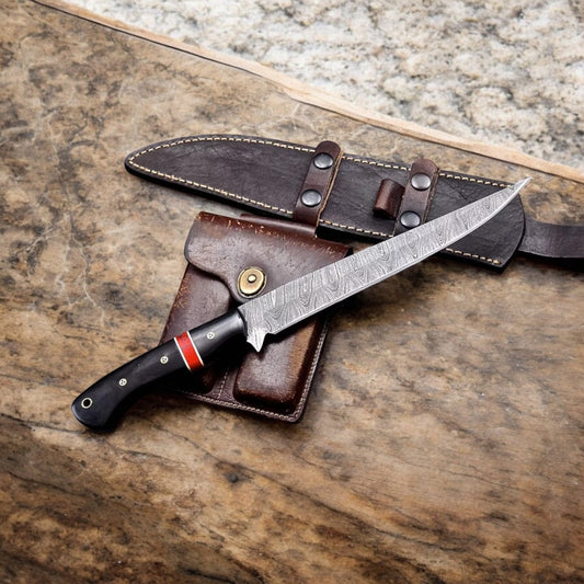 Custom Handmade Damascus Steel Kitchen Knife Fillet Knife