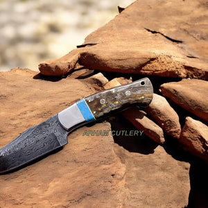 Handmade Ram Horn Hunting Bush Craft Knife