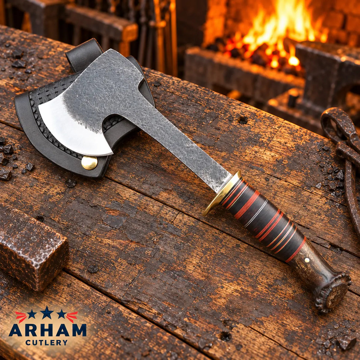 Stagcrest Packhawk O1 Steel Mini Hatchet – Crown Stag Arham Cutlery