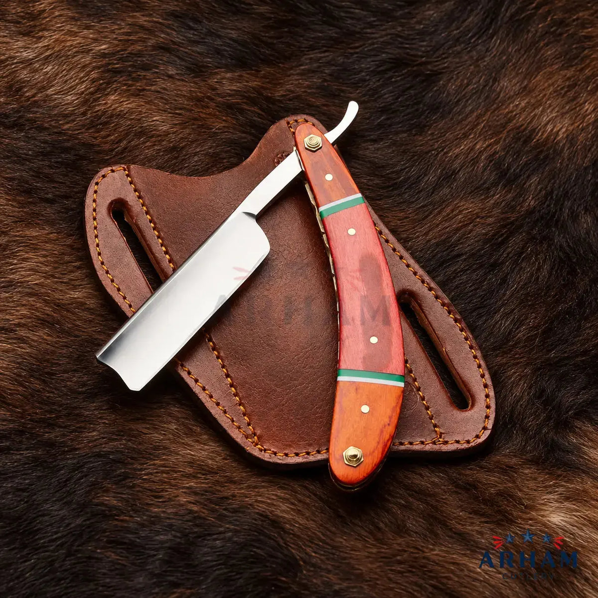 Steelcrest Heritage™ Handmade J2 Steel Straight Razor Arham Cutlery