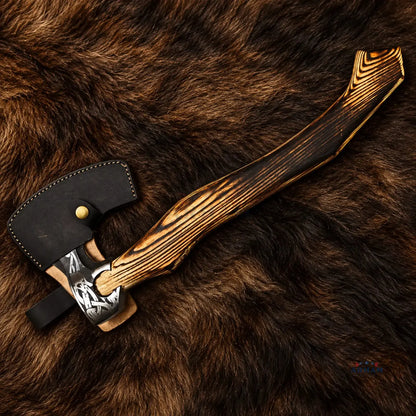 Ashwood Norsewarden Hand Forged Viking Axe – Ash Wood Handle Arham Cutlery