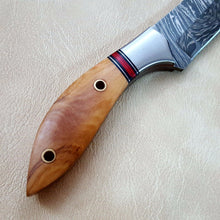 Load image into Gallery viewer, Custom Made Damascus Steel Kitchen / Chef Knife With Leather Sheath A-160 - Arham Cutlery
