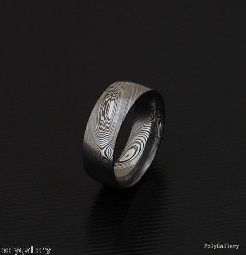 Custom Handmade Damascus Steel Ring for Men and Women A-123 - Arham Cutlery